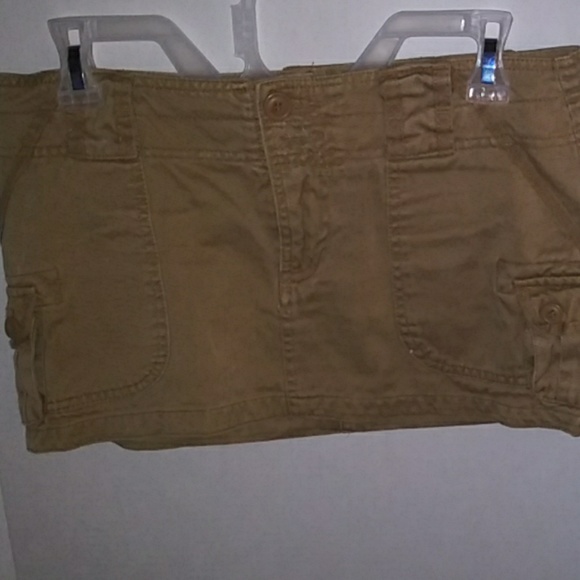 Khaki cargo mini skirt size 2 - Picture 1 of 4
